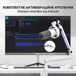 Мікрофон Fifine White динамічний USB/XLR (T688W) - мініатюра 10
