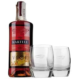 Коньяк Martell VSOP, 40%, у подарунковій упаковці, 0,7 л + 2 склянки (889936) - мініатюра 4