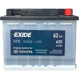 Акумулятор Exide Start-Stop EFB 62Ah Ев (-/+) (620EN) (242х175х190) orignal for TOYOTA