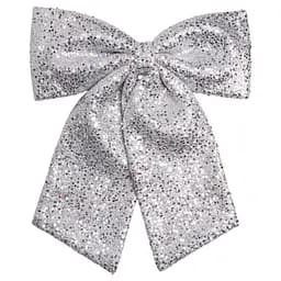 Бант новогодний Yiwu для декора с паетками на елку 55×70 см CR-2-25