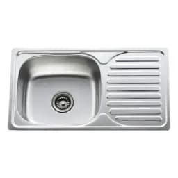 Мойка кухонная Kraft 7642 E Satin с сушилкой 760x420x180x0,8 мм Нержавеющая сталь 30412