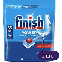 Таблетки для посудомийних машин Finish All in one Max 130 шт. (2 х 65 шт.)