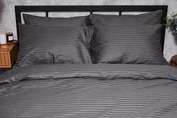 Набір наволочок Moon&Star Satin Stripe Stripe Black 60х60 см 2 шт