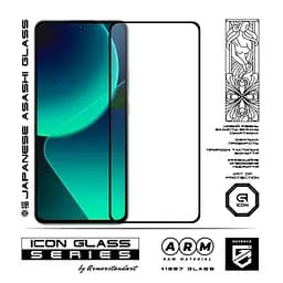 Захисне скло для Xiaomi 15T 5G/15T Pro 5G, Icon, 2.5D загартоване скло, повне проклеювання, глянсове, удароміцне, з олеофобним покриттям, сумісне з чохлами, міцність 9H, проста установка, ArmorStandart (ARM86973) - мініатюра 2