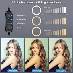 Кільцева USB LED лампа Puluz PU568B 6.2" - мініатюра 4