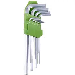 Набір шестигранних ключів Alloid вигнуті подовжені 1.5-10 мм 9 предметів (HS-0918)