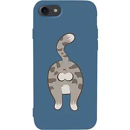 Чехол-накладка Toto Matt TPU 2 mm Print Case Apple iPhone 7/8/SE 2020 #62 Catzad Navy Blue