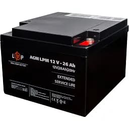 Акумулятор LogicPower AGM 12V (12V/26Ah/312Wh) (22883) [109167] - мініатюра 4