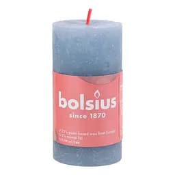 Свічка Bolsius Рустік Shine стовпчик 100x50 мм блакитна (770357) - мініатюра 2