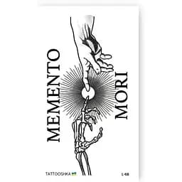 Тату тимчасове Memento Mori Tattooshka L-68 Чорний shop (4825800010433)