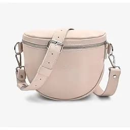 Шкіряна сумка поясна-кроссбоді Vacation світло-бежевий краст