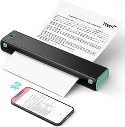 Портативний акумуляторний термопринтер M15 А4, бездротовий, Bluetooth/USB, чорний - мініатюра 2