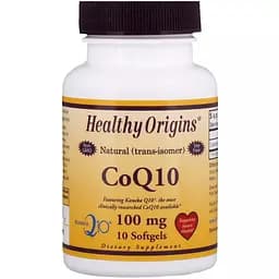 Коензим Q10 Healthy Origins Kaneka (COQ10) 100 мг 10 желатинових капсул
