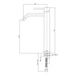 Змішувач для раковини високий Paffoni Light без донного клапана brushed copper LIG081RMSP, Бронза - мініатюра 2
