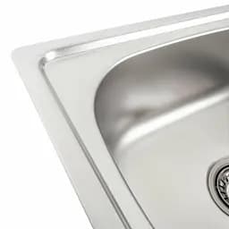 Кухонна мийка з нержавіючої сталі Platinum декор 6642 (0,8/180 мм), R, Decor - мініатюра 4