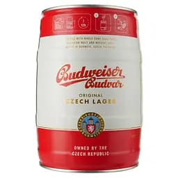 Пиво Budweiser Budvar Original світле, 5%, з/б, 5 л