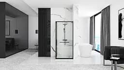Душова кабіна Rea Space In 80x100 black REA-K8882, Чорний, Універсальна, прозорий - мініатюра 5