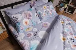 Комплект постільної білизни Moon&Star Бязь Gold Люкс Dandelion Dreams полуторний євро 160х220 наволочки 2х70х70 - мініатюра 6