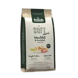 Напіввологий корм для собак Бош Софт з перепілкою та картоплею, Bosch Soft Mini Quail & Potato (1 кг)