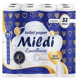 Папір туалетний Mildi Excellence 4 шари 32 шт.