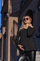 Лонгслів для вагітних та годуючих Tallinn XL (48) Lullababe Чорний