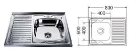 Кухонна мийка Mira MR 8060 Decor Right - мініатюра 3