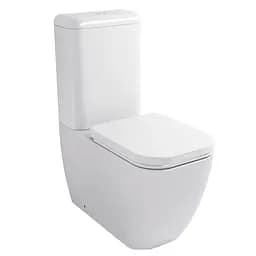 Унитаз напольный пристенный Imprese Valtice 645x355 840 мм, гор. выпуск, нижний подвод 3/6л, сиденье Duroplast Slim Slow-closing white i1115, Белый