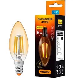 Світлодіодна лампа Videx Filament 6 W E14 2200 K (VL-C37FA-06142)
