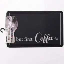 Килимок на кухню 3d килимок із діатоміту для кухні безворсовий But first Coffe 38×58 (см) килимок кухонний на підлогу в кухню Yiwu HP-42-43 - мініатюра 3
