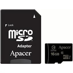 Карта памяти Apacer microSDHC 16GB Class 10 UHS-I +SD-адаптер