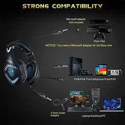 Навушники Onikuma Gaming with LED K1 Pro чорні - мініатюра 6