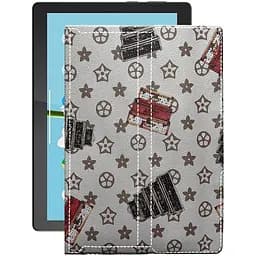 Чехол StatusCASE из экокожи для планшета Lenovo Tab M10 GHD X605FC Луи-Витон-белый