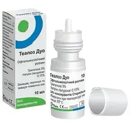 Теалоз Дуо раствор стерильный офтальмологический для увлажнения глаз 10 мл