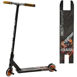 Самокат трюковый Best Scooter с пегами 78х13х57 см Черный 000254858