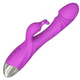 Вібратор кролик 2 в 1 I'MCUM Realistic Lover Фіолетовий (IM-ZDB506)