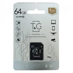 Картка пам'яті MicroSDHC 64 GB UHS-1 Class 10 T&G З адаптером