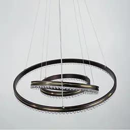 LED люстра кольору coffee на 3 кільця з золотистою смужкою Line.F A 55060/3P CF+GD - мініатюра 2