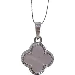 Золотая подвеска Платон Клевер с перламутром. 3П126/68Б