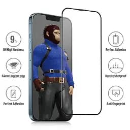 Захисне 2.5D скло Blueo Corning Gorilla Glass для Apple iPhone 15 Pro Max (6.7) Чорний - мініатюра 2