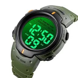 Чоловічий наручний спортивний годинник Skmei 1560 (Оливковий) - мініатюра 2