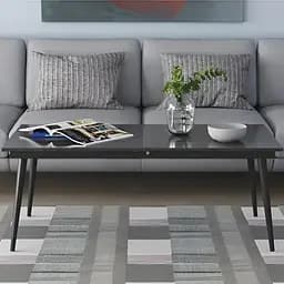 Стіл журнальний трансформер Dandi Small Ferrum-decor 45x120(160)x70 Чорний метал ДСП Сосна Кембра 16 мм (FRD-106794)