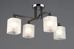 Люстра на четыре плафона A4456/4 Черный+Хром