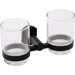 Склянка подвійна Qtap Liberty BLM 1155 чорний матовий