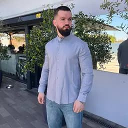 Сорочка чоловіча з льону 32754 XXL сіра
