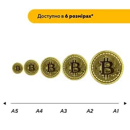 Пазл деревяний Біткоїн Bitcoin, А5, Картонна коробка 35 елементів - мініатюра 2