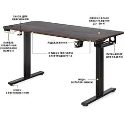 Стіл Mealux Evo-kids PowerDesk Duo Antique (EVO-242 Duo Antique / Black)  - мініатюра 4