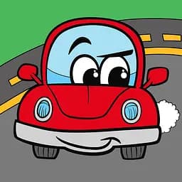 Картина по номерам Santi Веселый автомобиль, 25х25 см (954593)