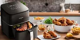 Аерофритюрниця Mozano Air Fry Master 8 л 1700 Вт 12 програм сенсорне управління сепаратор решітка - мініатюра 6