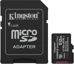 Memory card microSDXC 512GB Kingston Canvas Select Plus Gen3 C10 A1 Retail + adapter