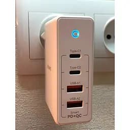 Зарядний пристрій Vokamo 2хType-C, 2хUSB Spow GaN 100W - мініатюра 5